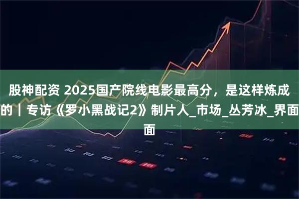 股神配资 2025国产院线电影最高分，是这样炼成的｜专访《罗小黑战记2》制片人_市场_丛芳冰_界面