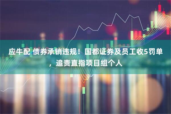 应牛配 债券承销违规！国都证券及员工收5罚单，追责直指项目组个人
