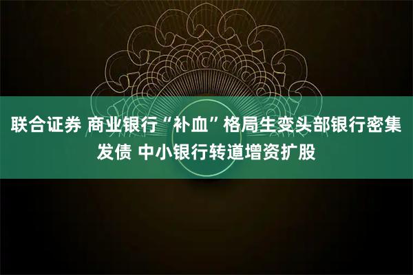 联合证券 商业银行“补血”格局生变头部银行密集发债 中小银行转道增资扩股