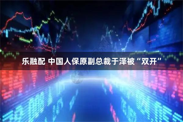 乐融配 中国人保原副总裁于泽被“双开”