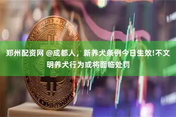 郑州配资网 @成都人，新养犬条例今日生效!不文明养犬行为或将面临处罚